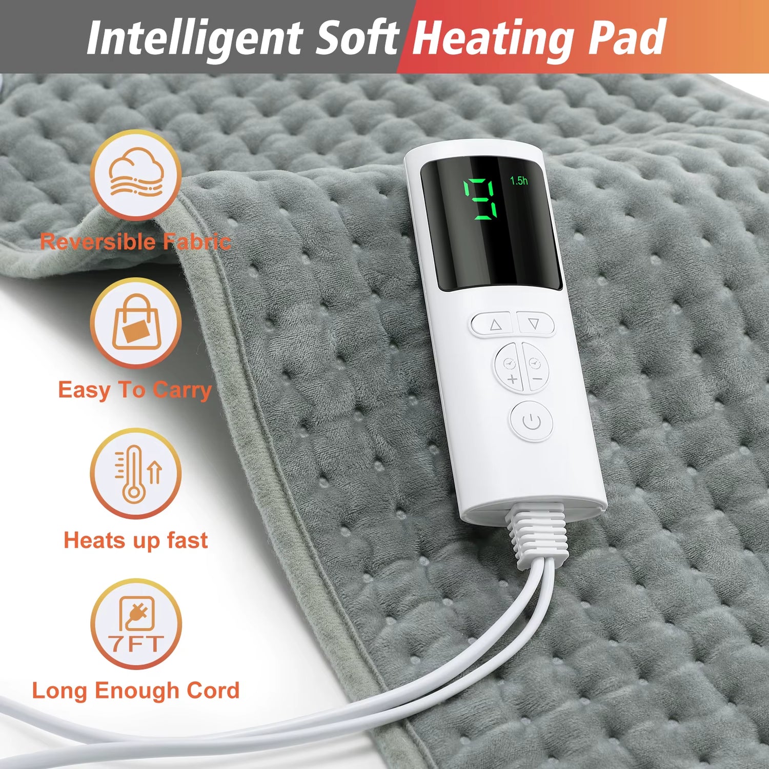 58X29Cm Heating Pad 9 Levels Constant Temperature 4 Modes Timing Hot Blanket Keep Legs Abdomen Hands Body Warming Thermal Mat